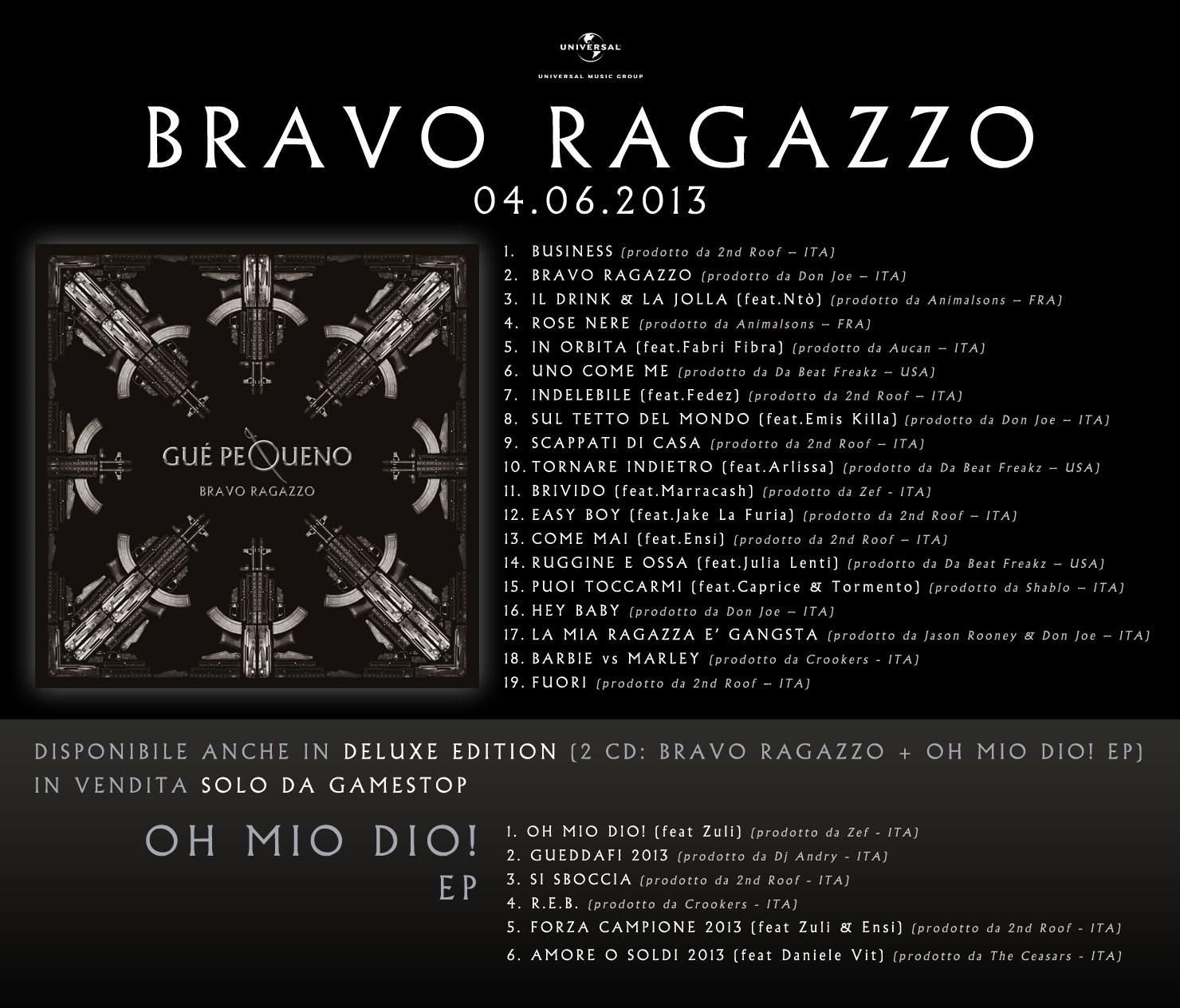 gue pequeno bravo ragazzo tracklist