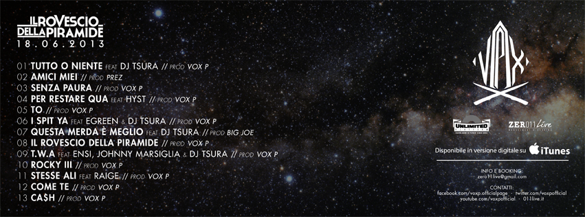 vox p il rovescio della piramide tracklist