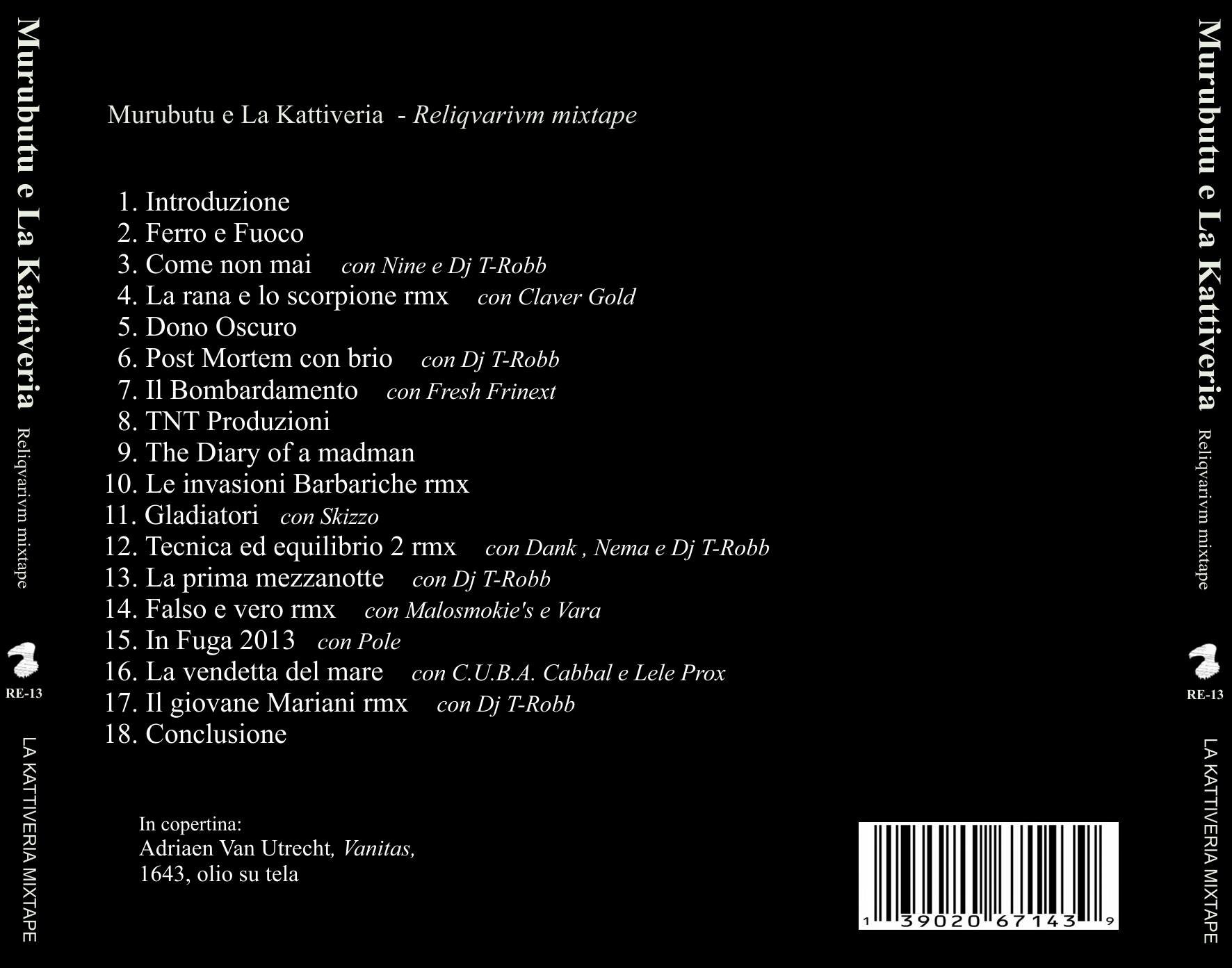 Murubutu_Reliqvarivm_tracklist