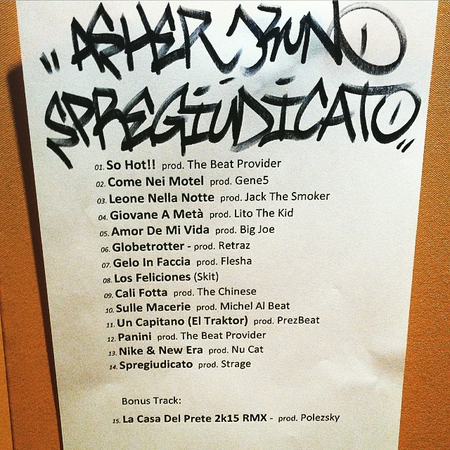 Spregiudicato_tracklist