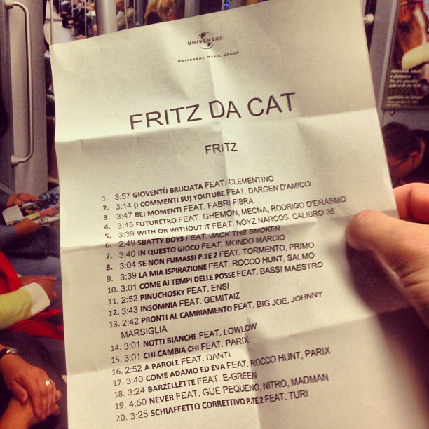Tracklist Fritz Da Cat