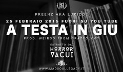 A Testa In Giù: primo video tratto da Horror Vacui EP di Preenz
